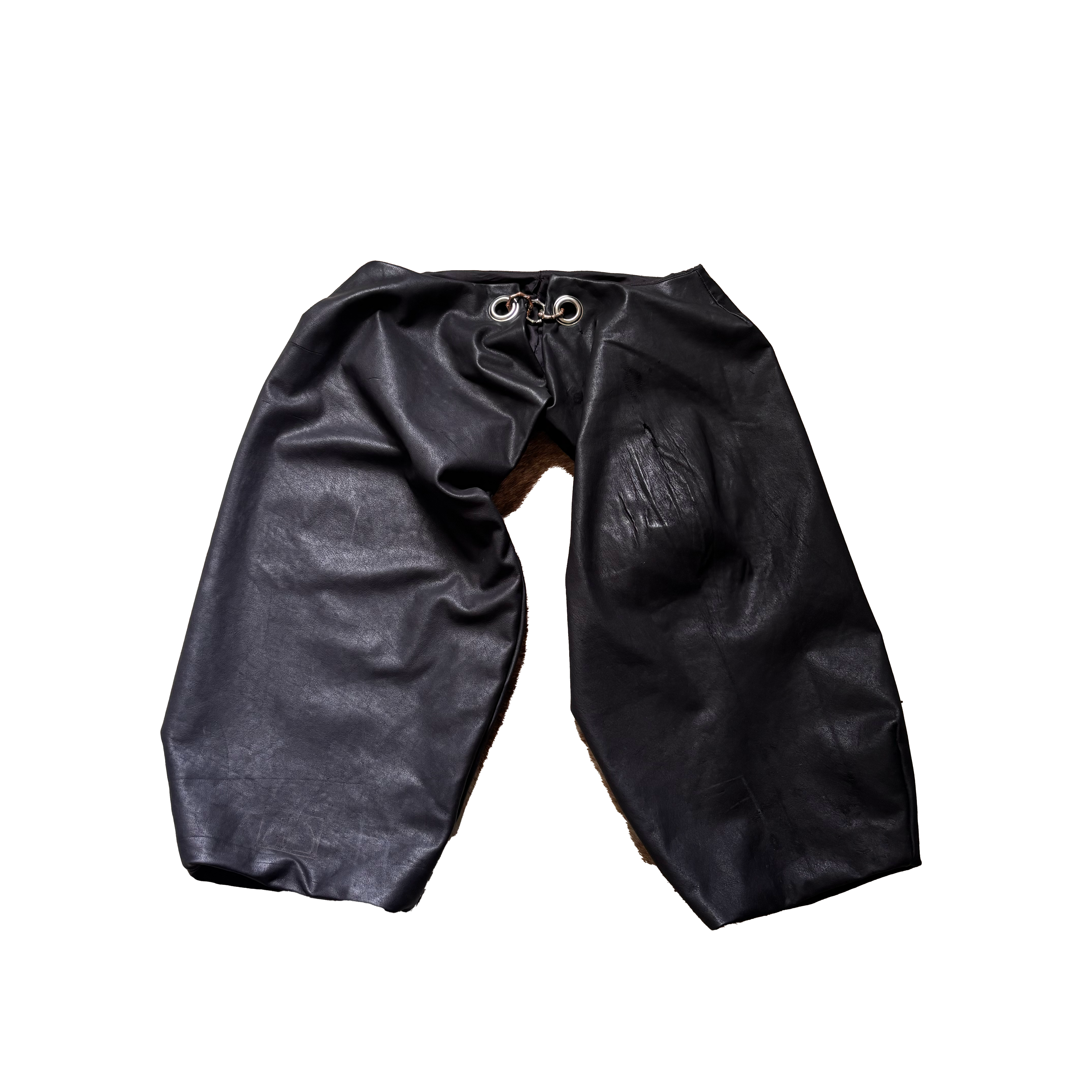 "11:44" DRAPED LEATHER JACKET